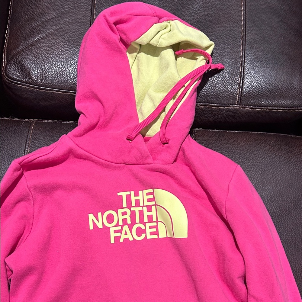 The North Face Pink and Yellow Hoodie